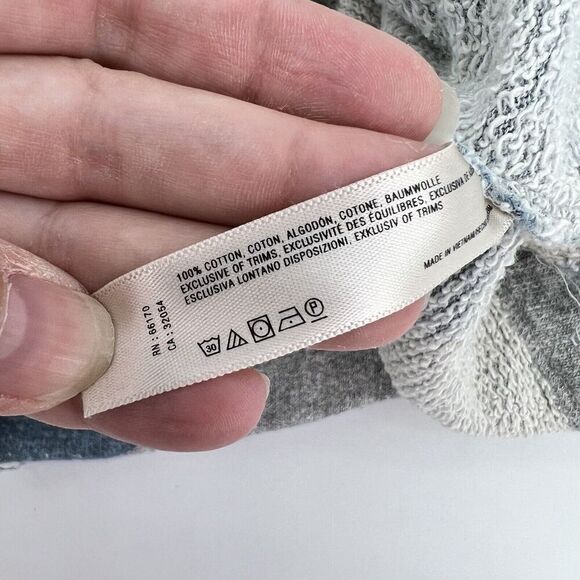 Saturday Sunday Anthropologie Gray Blue Polka Dot Tie Back Sweater Top Size S - Picture 6 of 6